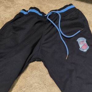 Madison Black Joggers with Blue Trim